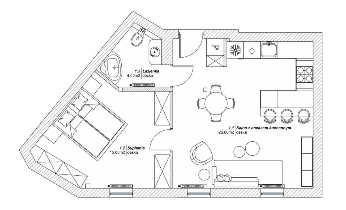 Mieszkanie dwupokojowe na sprzedaż Bydgoszcz, Śródmieście, Wileńska  46m2 Foto 1
