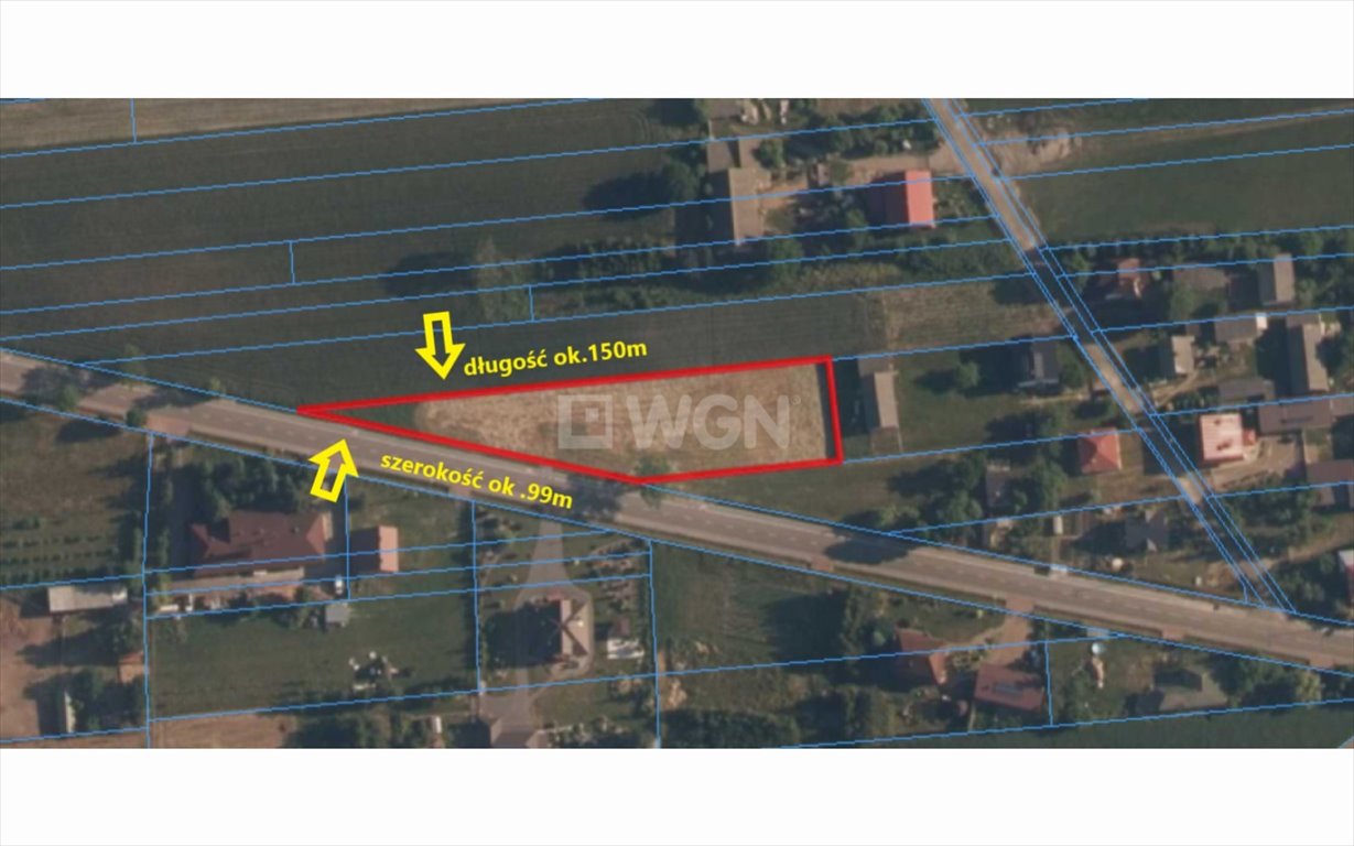Działka budowlano-usługowa 2823 m² w Stróży, spokojna okolica Stróża  2 823m2 Foto 1