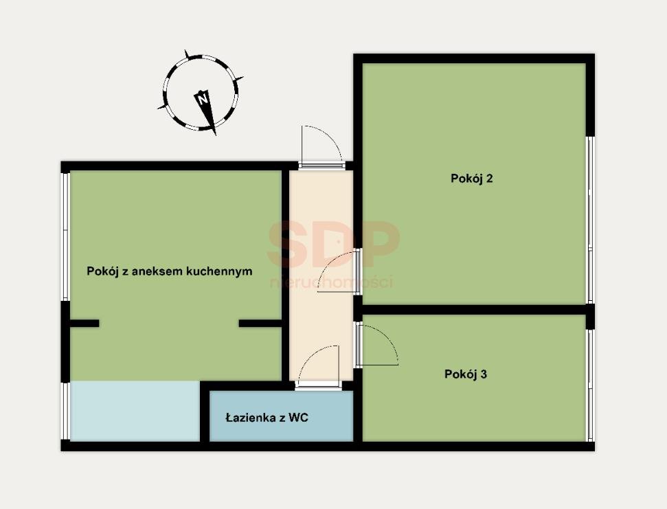 Mieszkanie trzypokojowe na sprzedaż Wrocław, Psie Pole, Różanka, Bezpieczna  54m2 Foto 10