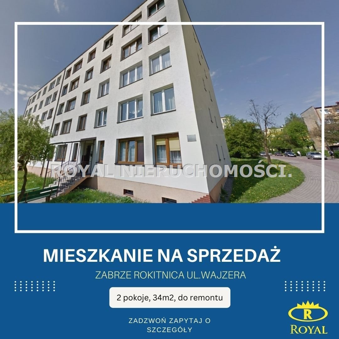 Mieszkanie dwupokojowe na sprzedaż Zabrze, Rokitnica, Wajzera  34m2 Foto 1