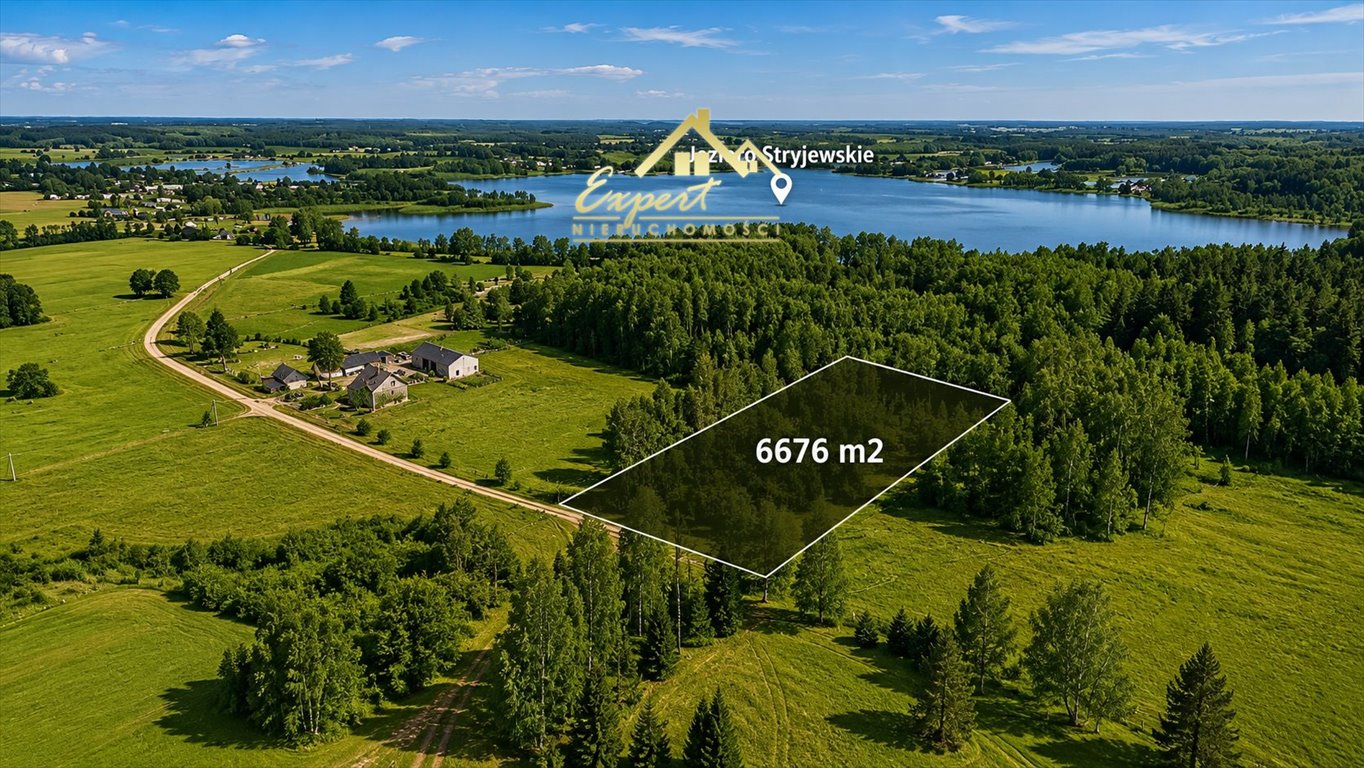 Sprzedam działkę 6676 m² pod dom i inwestycję blisko jeziora Stryjewo  6 676m2 Foto 1