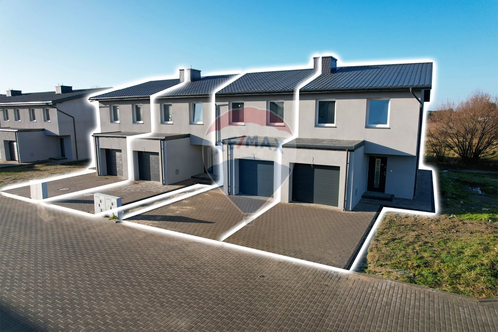 Nowoczesny dom w zabudowie szeregowej, 125,75 m², garaż Koszalin, Połczyńska  126m2 Foto 1