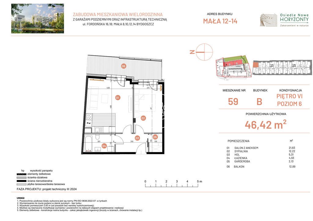 Przestronne 2-pokojowe mieszkanie na sprzedaż w Bydgoszczy Bydgoszcz, Fordońska  46m2 Foto 1