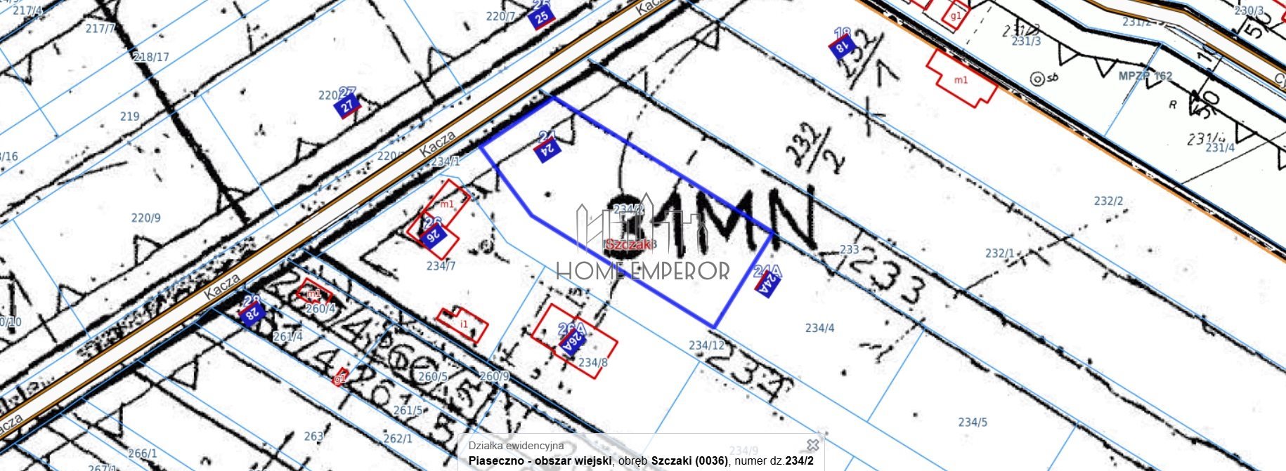 Działka budowlana na sprzedaż Szczaki, Kacza  1 500m2 Foto 1