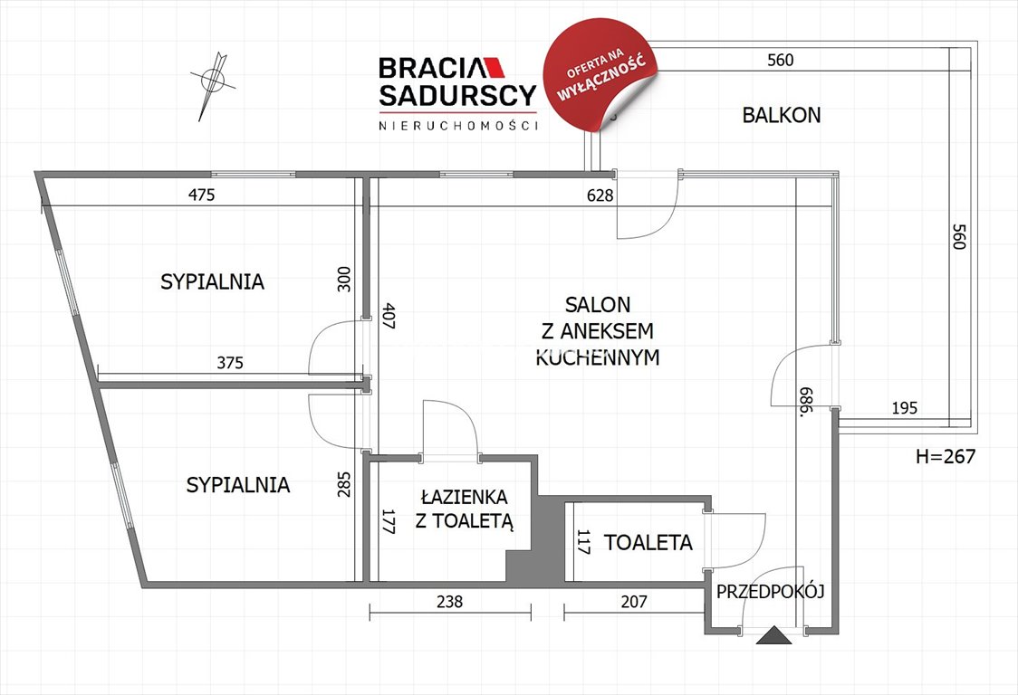 Mieszkanie trzypokojowe na sprzedaż Kraków, Prądnik Czerwony, Prądnik Czerwony, Reduta  59m2 Foto 3