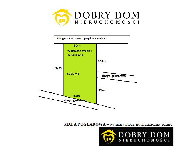 Działka rolna z wodą, kanalizacją i możliwością zabudowy Czeremcha  6 186m2 Foto 1