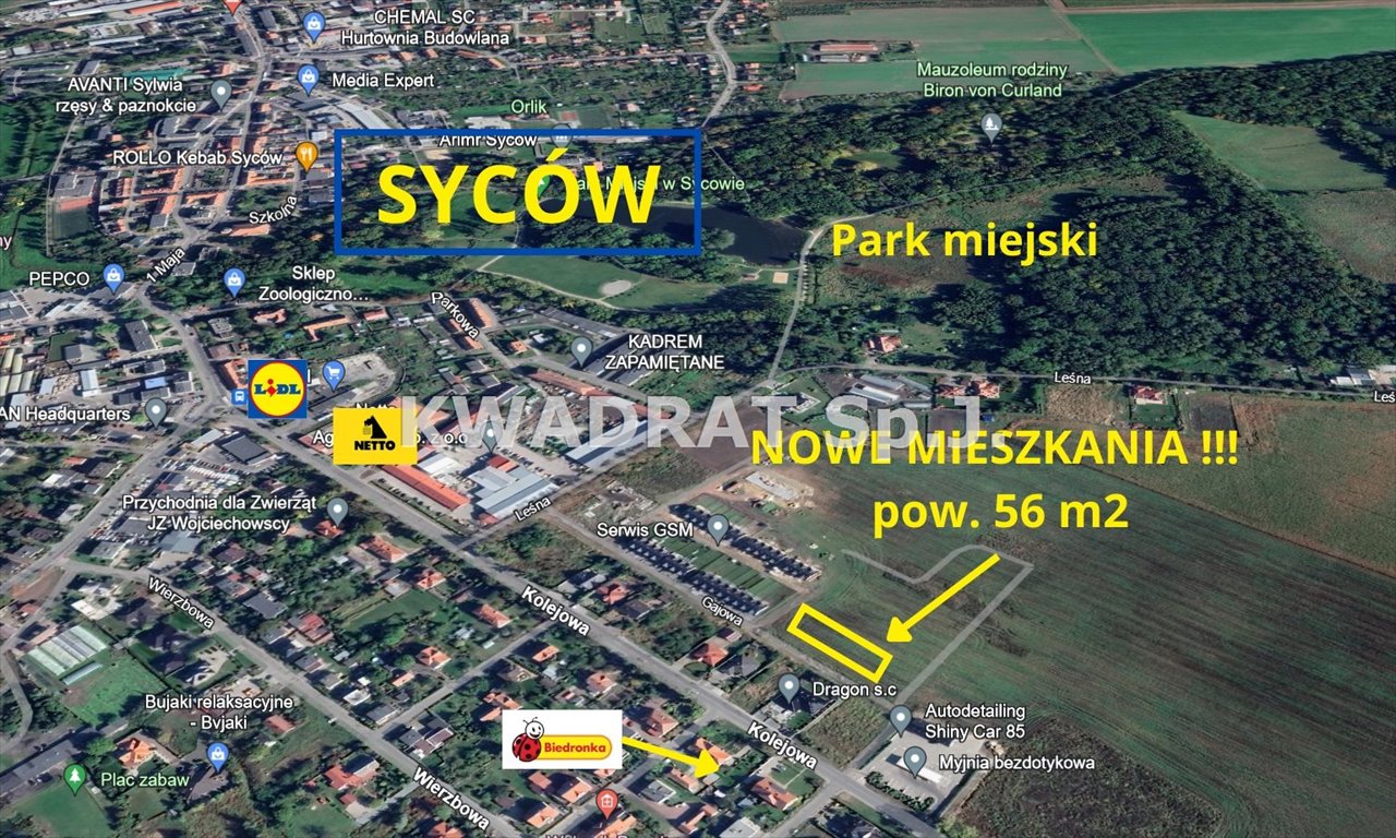 Mieszkanie trzypokojowe na sprzedaż Syców  56m2 Foto 2