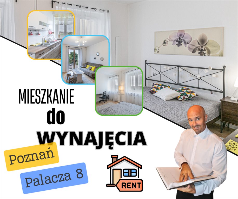 Mieszkanie dwupokojowe na wynajem Poznań, Grunwald, Palacza 8  56m2 Foto 1