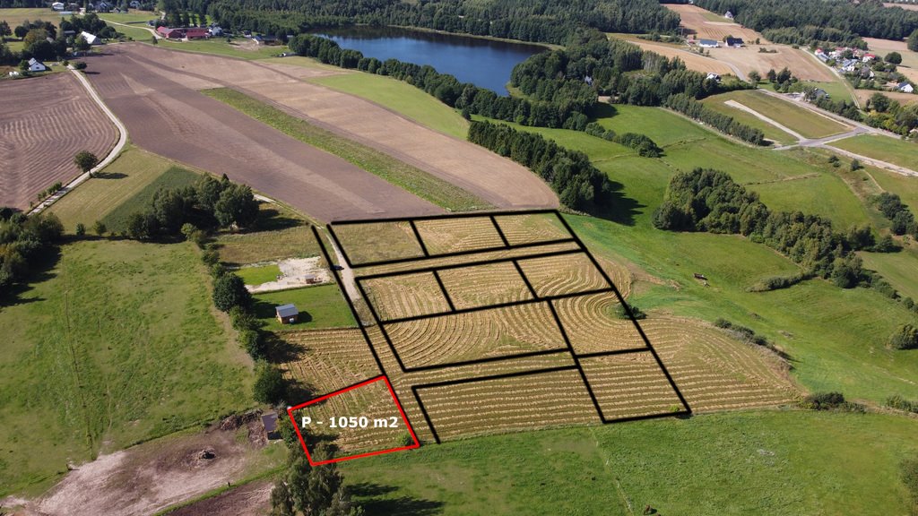 Polecam działkę 1050 m² w Kamieniu z widokiem na jezioro Kamień, Łekno  1 050m2 Foto 1