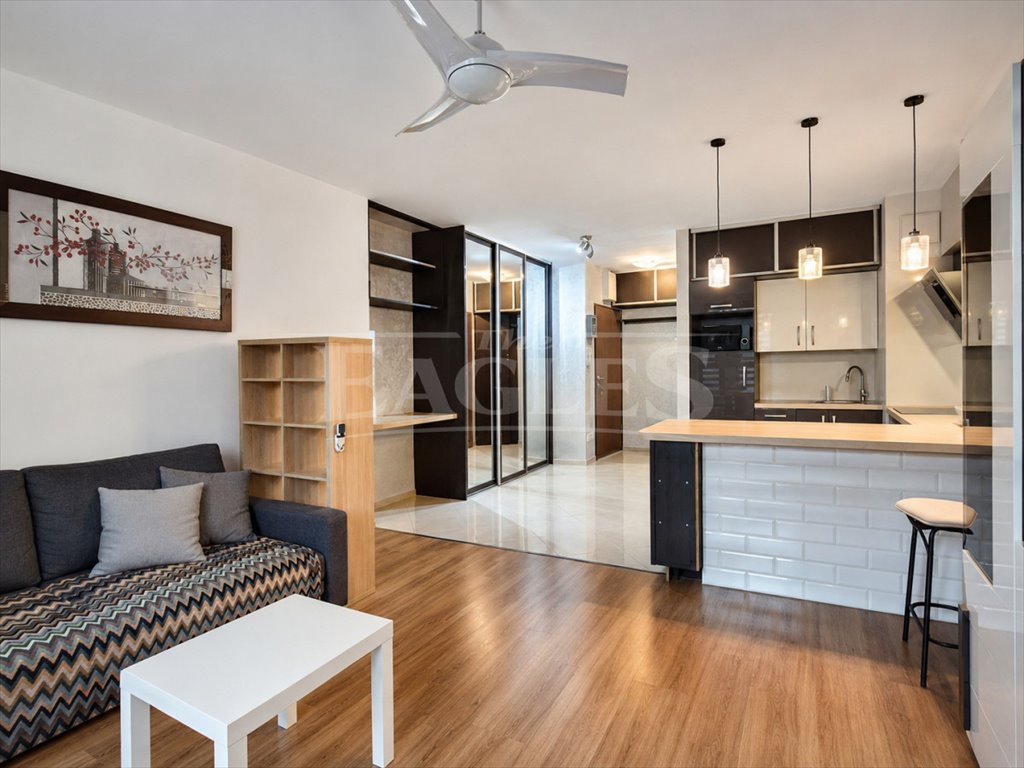 Polecam nowoczesną kawalerkę 37 m² z ogródkiem w Wilanowie Warszawa, Wilanów, Prymasa Augusta Hlonda  37m2 Foto 1