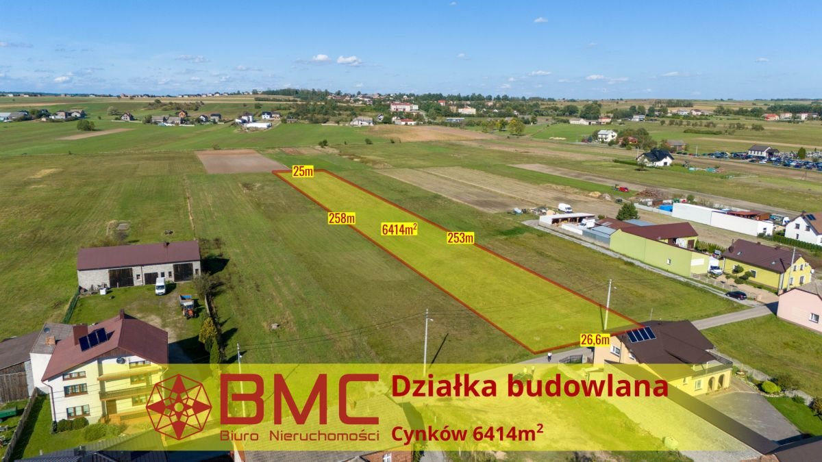 Działka budowlana na sprzedaż Cynków, Łazy  6 414m2 Foto 1