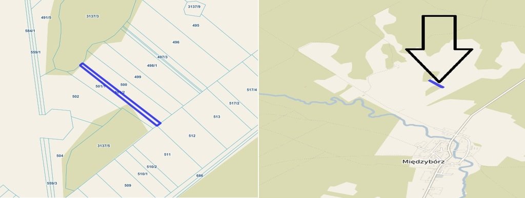 Działka rolna na sprzedaż Międzybórz  1 500m2 Foto 1