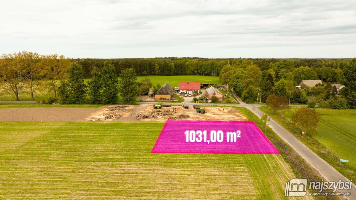 Sprzedam działkę 1031 m² z mediami pod dom lub inwestycję Nowogard, Dąbrowa Nowogardzka  1 031m2 Foto 1