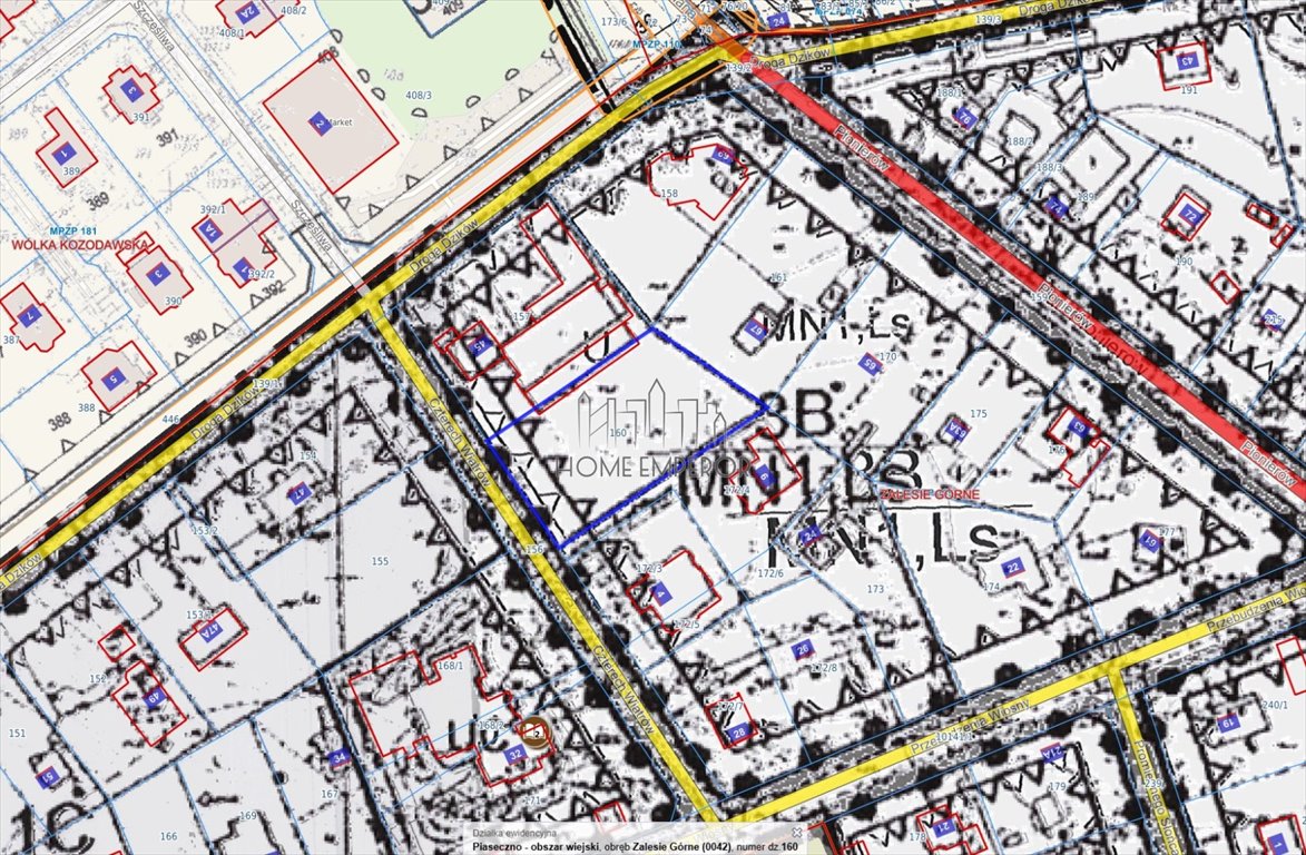 Polecam działkę 1865 m² pod usługi w Zalesiem Górnym Zalesie Górne, Czterech Wiatrów  1 865m2 Foto 1