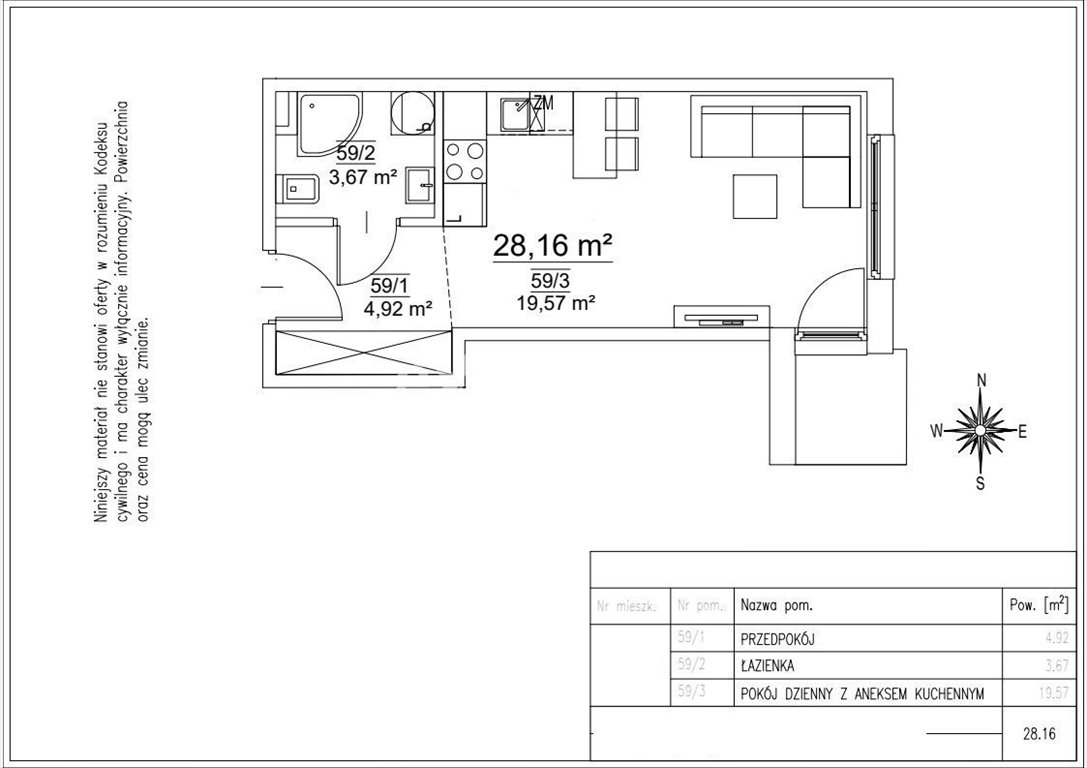 Mieszkanie dwupokojowe na sprzedaż Kraków, Krowodrza, Józefa Wybickiego  28m2 Foto 1