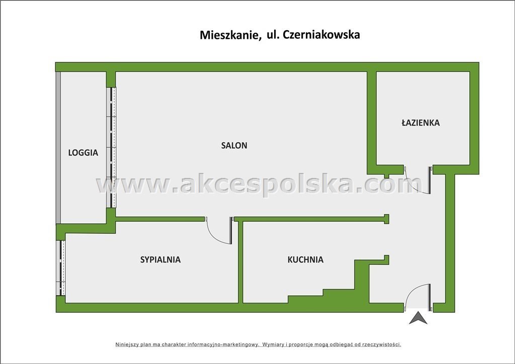 Mieszkanie dwupokojowe na sprzedaż Warszawa, Mokotów, Czerniaków, Czerniakowska  38m2 Foto 4