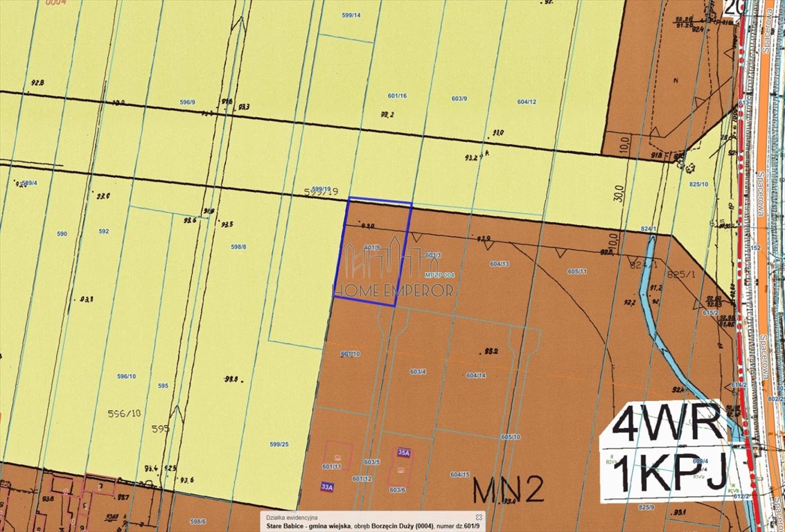 Na sprzedaż działka 1090 m² w Borzęcinie Dużym Borzęcin Duży, Spacerowa  1 090m2 Foto 1