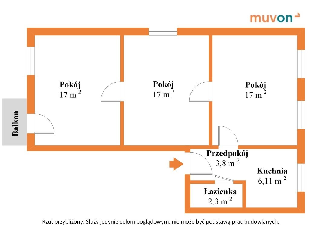 Mieszkanie trzypokojowe na sprzedaż Łódź, Wólczańska  63m2 Foto 2