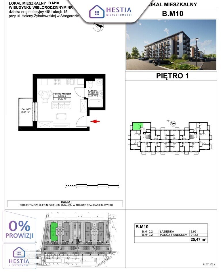 Kawalerka na sprzedaż Stargard, Heleny Żybułtowskiej  25m2 Foto 1