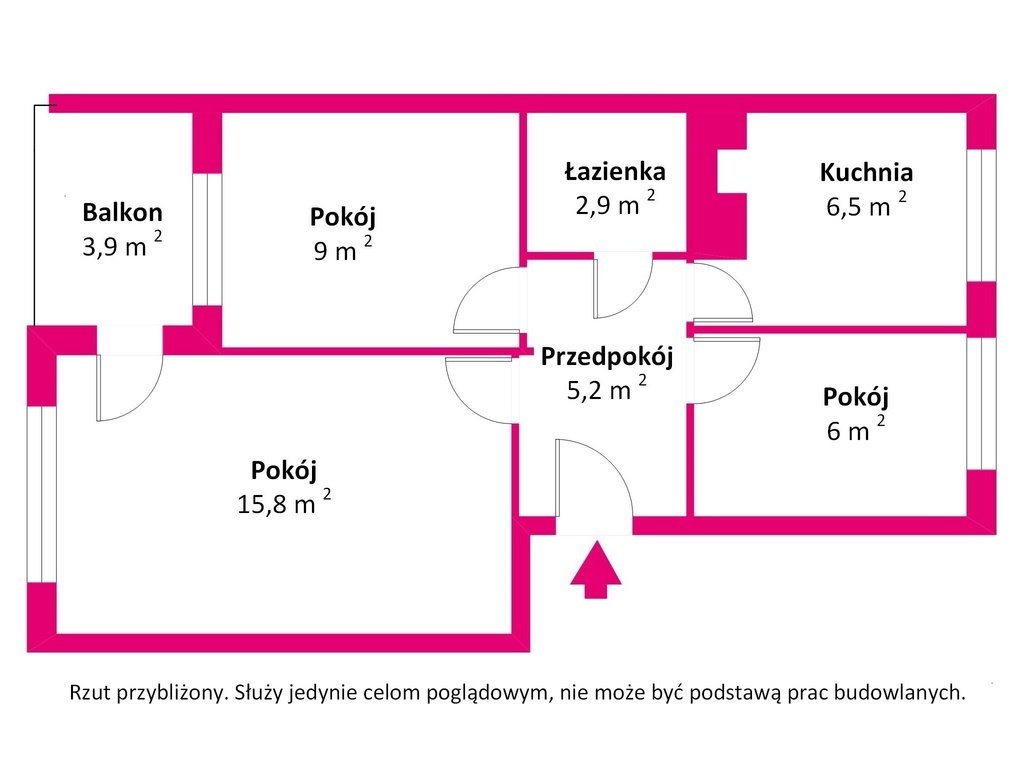 3-pokojowe mieszkanie 47 m² w Ełku, blisko jeziora - polecam! Ełk, gen. Władysława Sikorskiego  47m2 Foto 1