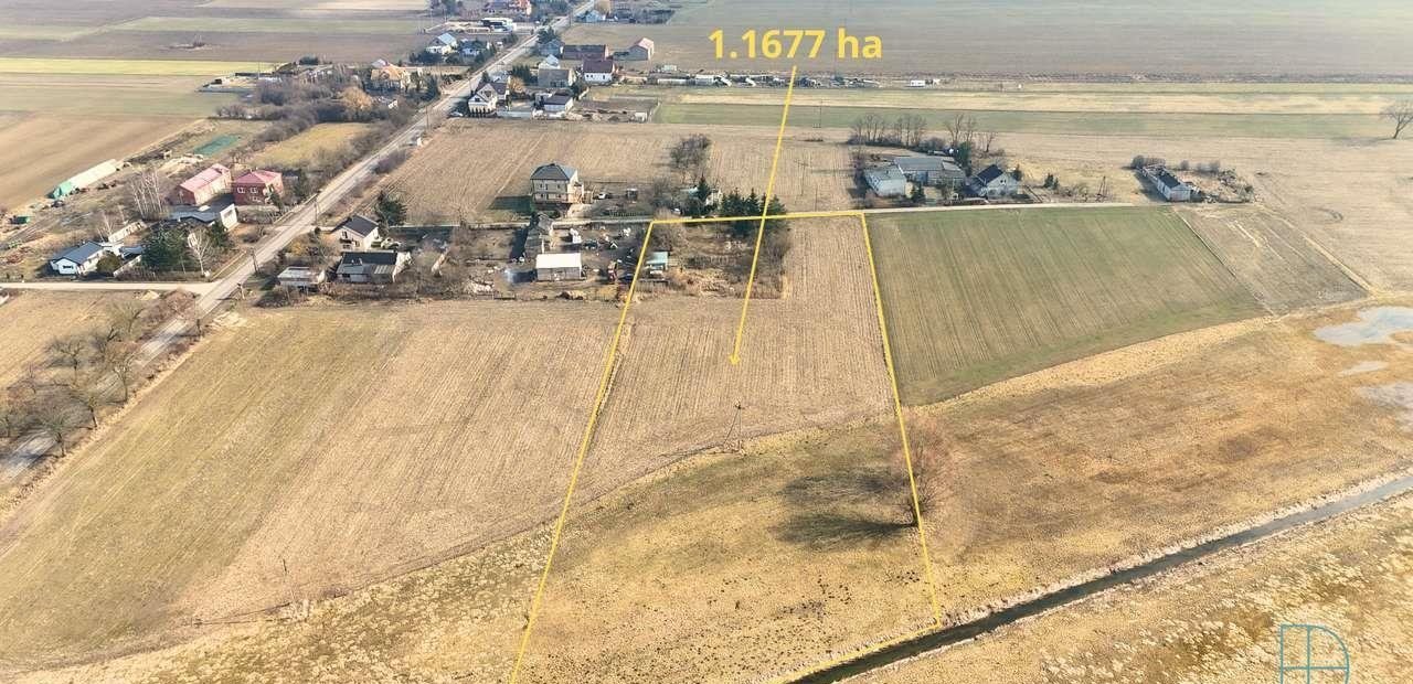 Działka 1,17 ha z dostępem do rzeki i drogą asfaltową Oporów-Kolonia, 4  11 677m2 Foto 1