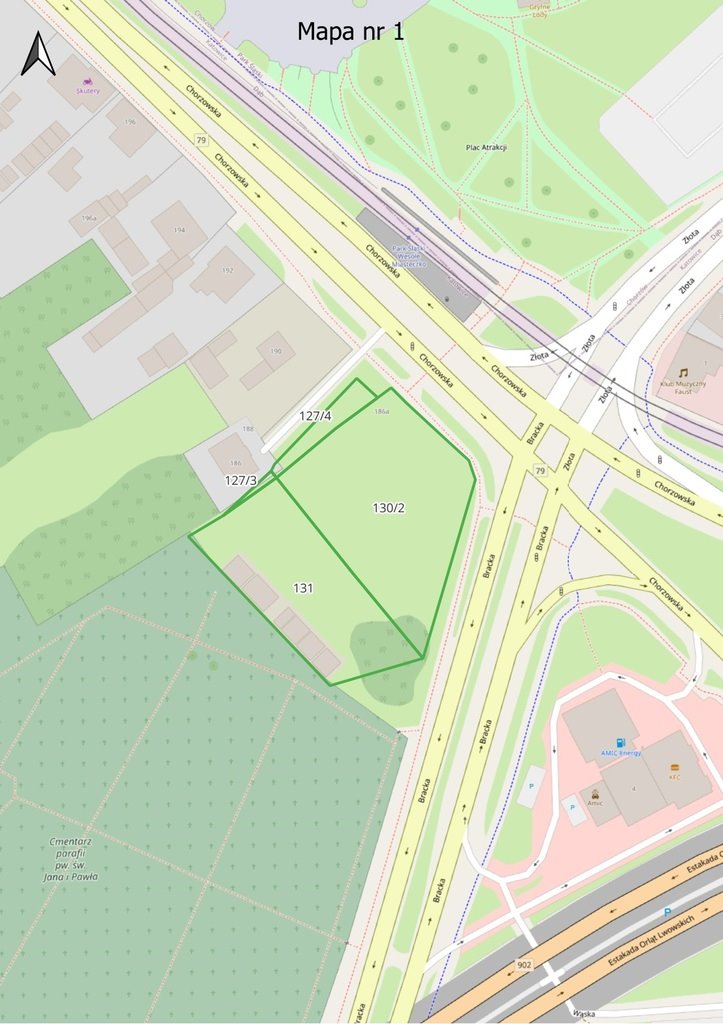 Wynajem działki 4324 m² przy Chorzowskiej w Katowicach Katowice, Chorzowska  4 324m2 Foto 1
