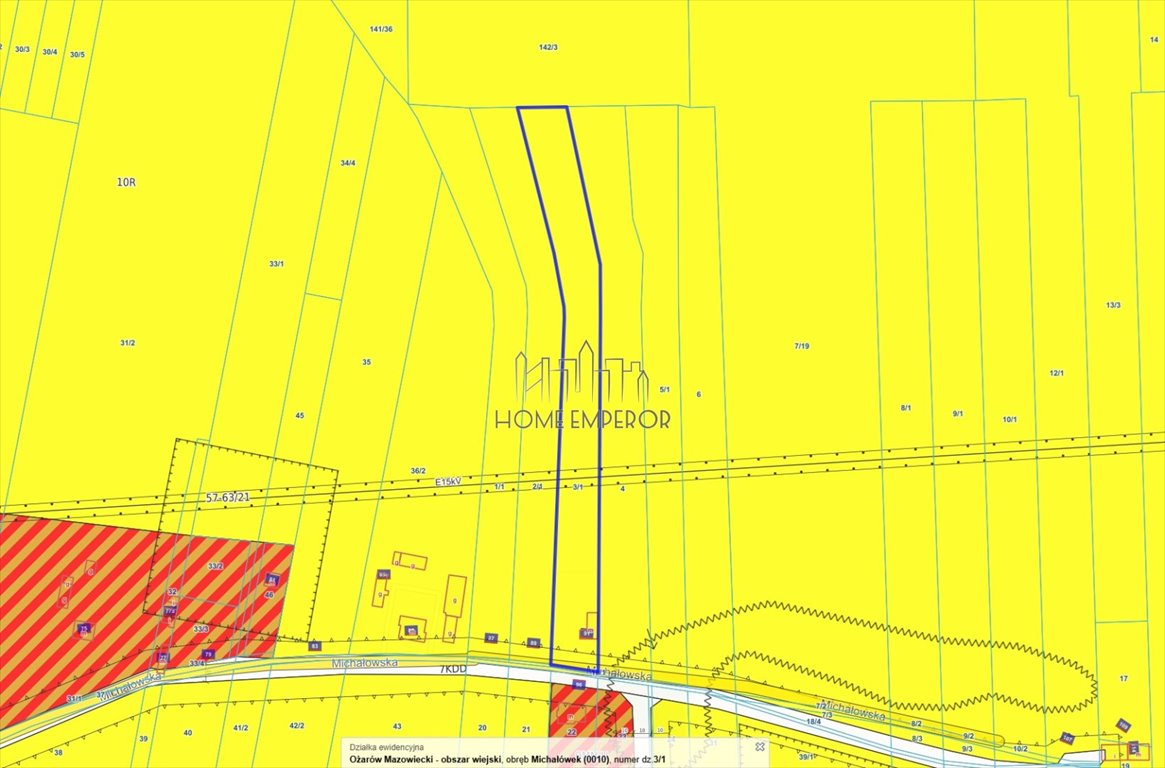 Polecam działkę 7 875 m² z mediami w Michałówku Michałówek, Michałowska  7 875m2 Foto 1