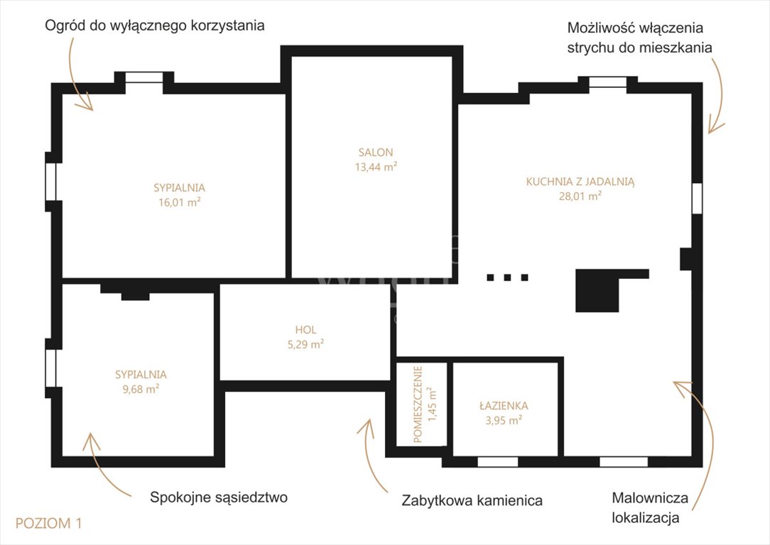 Mieszkanie trzypokojowe na sprzedaż Gdańsk, Oliwa, Władysława Orkana  87m2 Foto 4