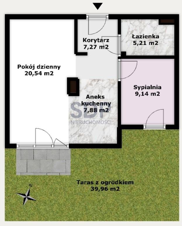 Mieszkanie dwupokojowe na sprzedaż Wrocław, Krzyki, Księże Małe, Krakowska  50m2 Foto 2