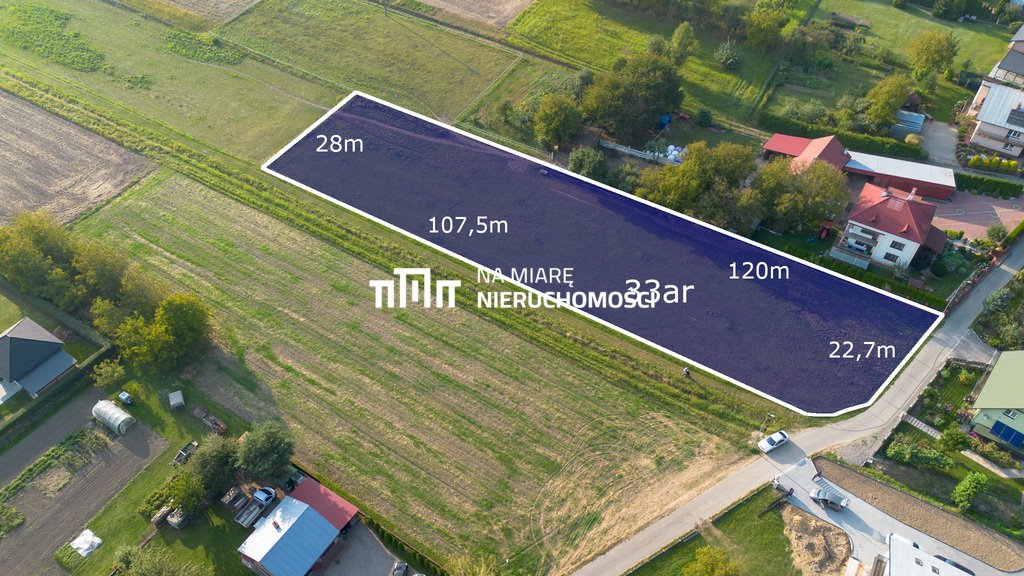 Działka 33 arów z mediami, spokojna okolica Rozbórz Rozbórz  3 300m2 Foto 1
