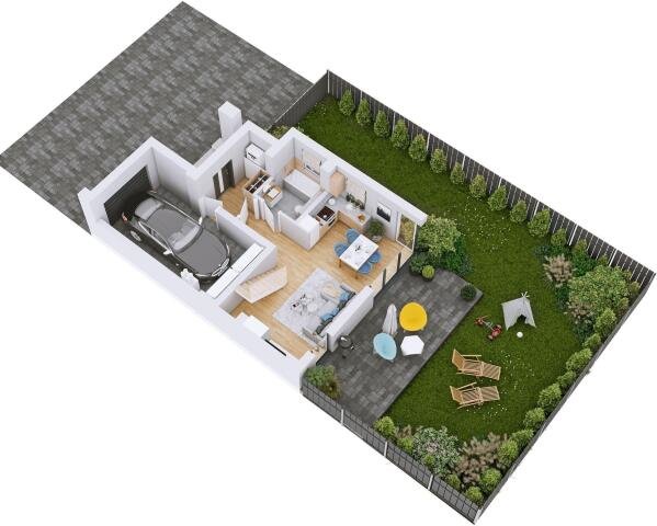 Nowoczesny dom bliźniak z garażem i prywatną działką Łomża, Topolowa  104m2 Foto 1