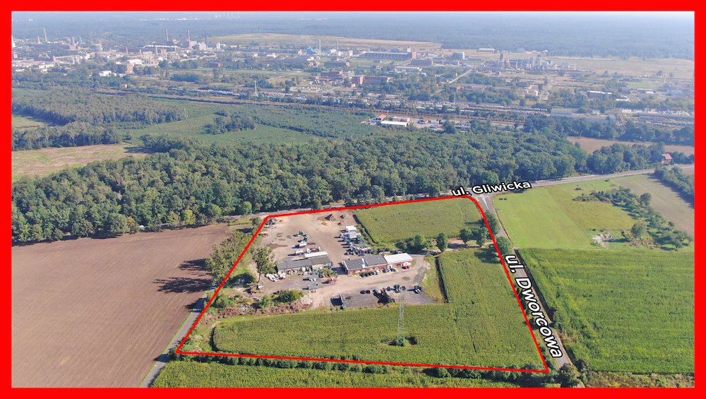 Działka inwestycyjna 50 971 m² z warsztatami i potencjałem Bierawa, Dworcowa  50 971m2 Foto 1