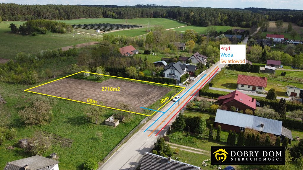 Działka rolna 2718 m² z mediami i warunkami zabudowy. Gliniszcze Wielkie  2 718m2 Foto 1