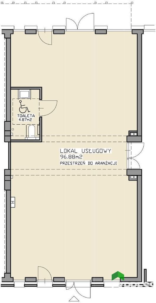 Lokal usługowy 101,75 m2 przy rzece Supraśl, aranżacja Supraśl, pl. Tadeusza Kościuszki  102m2 Foto 1