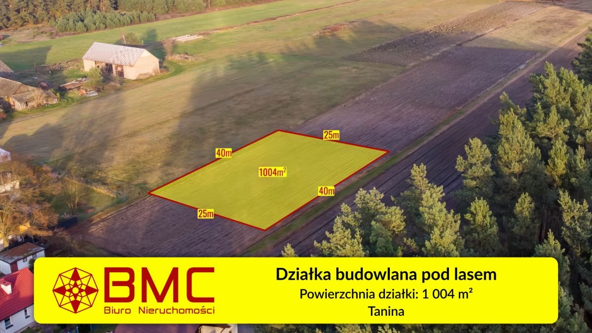Działka budowlana na sprzedaż Tanina  1 004m2 Foto 1
