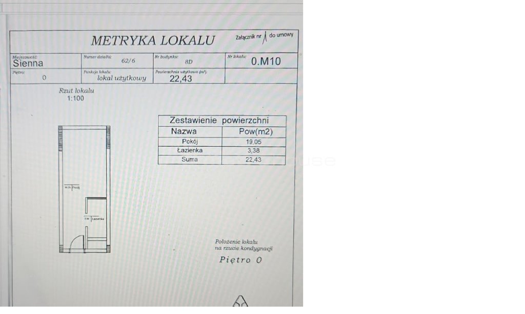 Kawalerka na sprzedaż Sienna  22m2 Foto 13