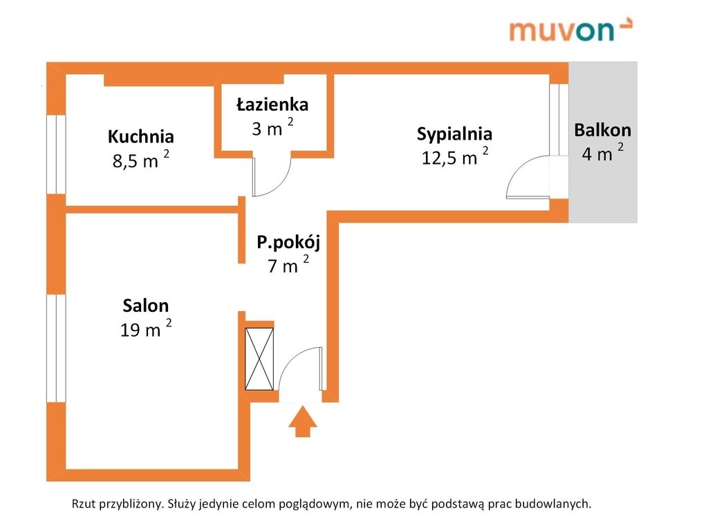 Mieszkanie dwupokojowe na sprzedaż Łódź, Bałuty, Zmienna  50m2 Foto 3