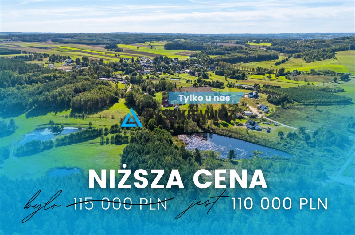 Działka budowlana z widokiem na staw i mediami, 1162 m2 Niedarzyno  1 162m2 Foto 1