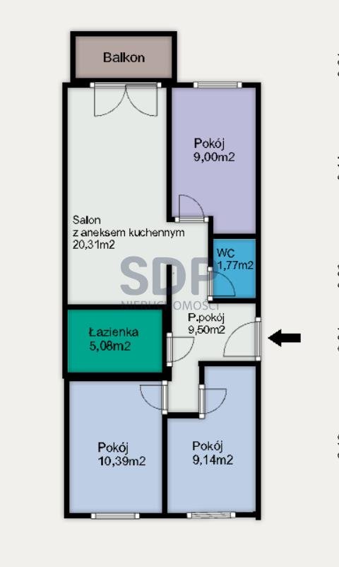 Mieszkanie czteropokojowe  na sprzedaż Wrocław, Krzyki, Partynice, Przyjaźni  65m2 Foto 1