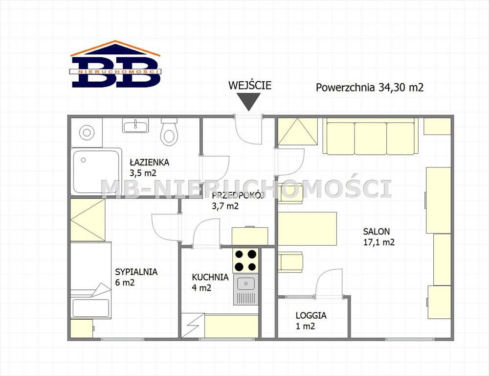 Mieszkanie dwupokojowe na wynajem Olsztyn, Zatorze, Ludwika Zamenhofa  34m2 Foto 14