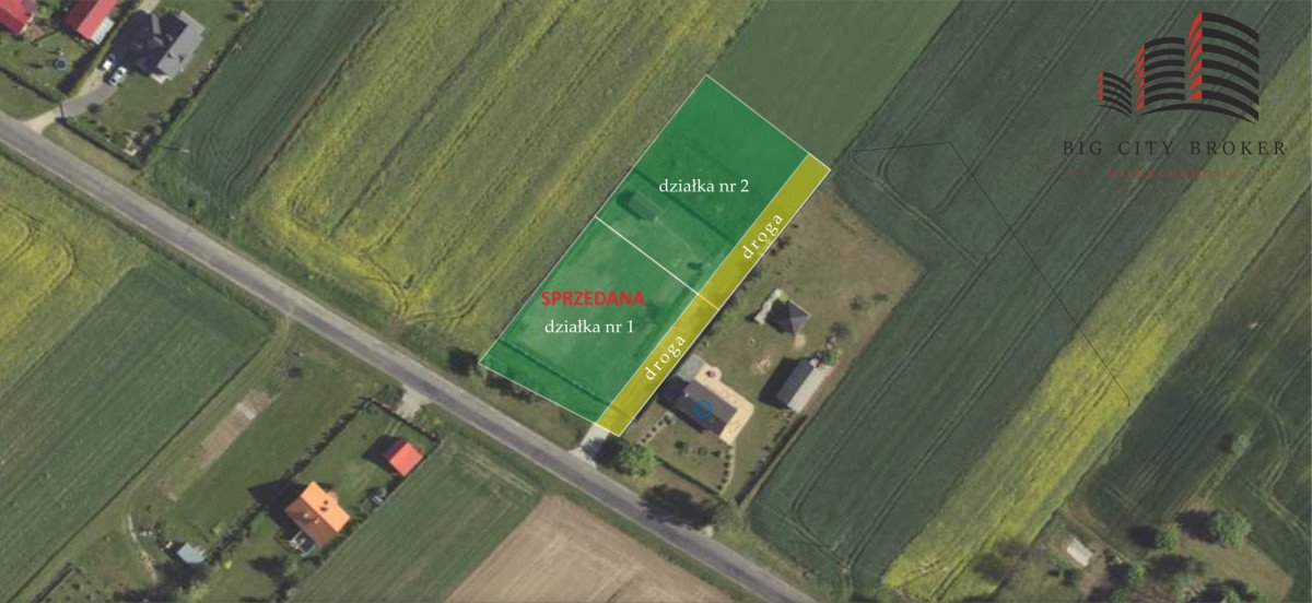 Działka budowlana 1280 m² z mediami, plan zagospodarowania - polecam! Skrzynice-Kolonia  1 280m2 Foto 1