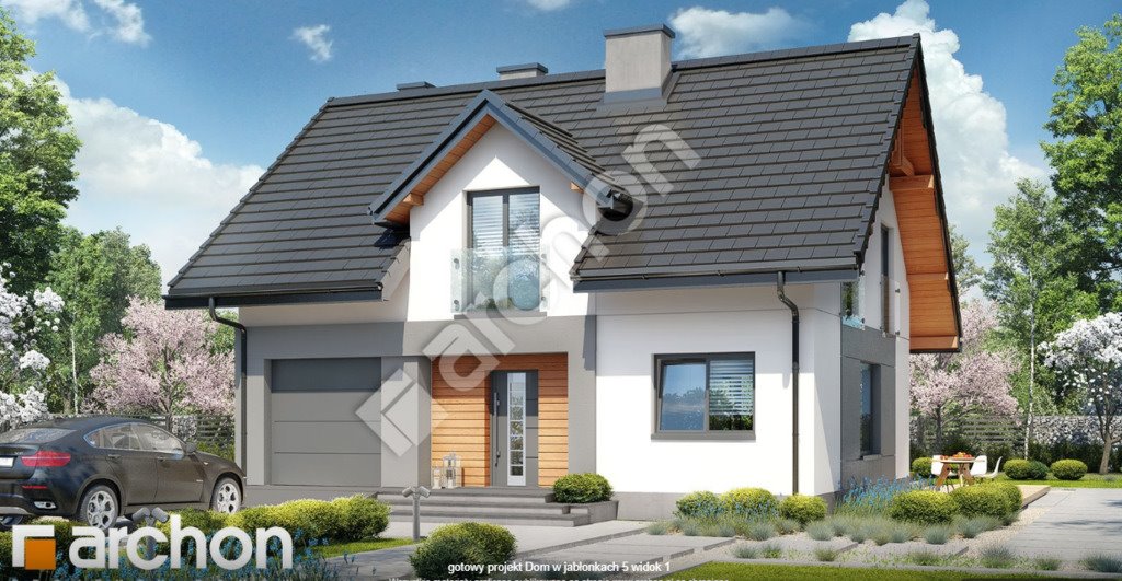 Dom wolnostojący w stanie surowym z garażem w bryle! Wysoka Głogowska  137m2 Foto 1