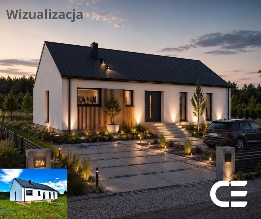 Nowoczesny dom parterowy 100 m² z dużą działką 1027 m² Sadków  100m2 Foto 1