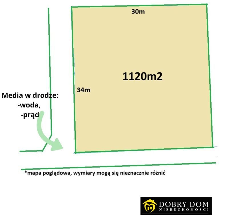 Działka 1120 m² z mediami, cisza i dobra komunikacja Morusy  1 120m2 Foto 1