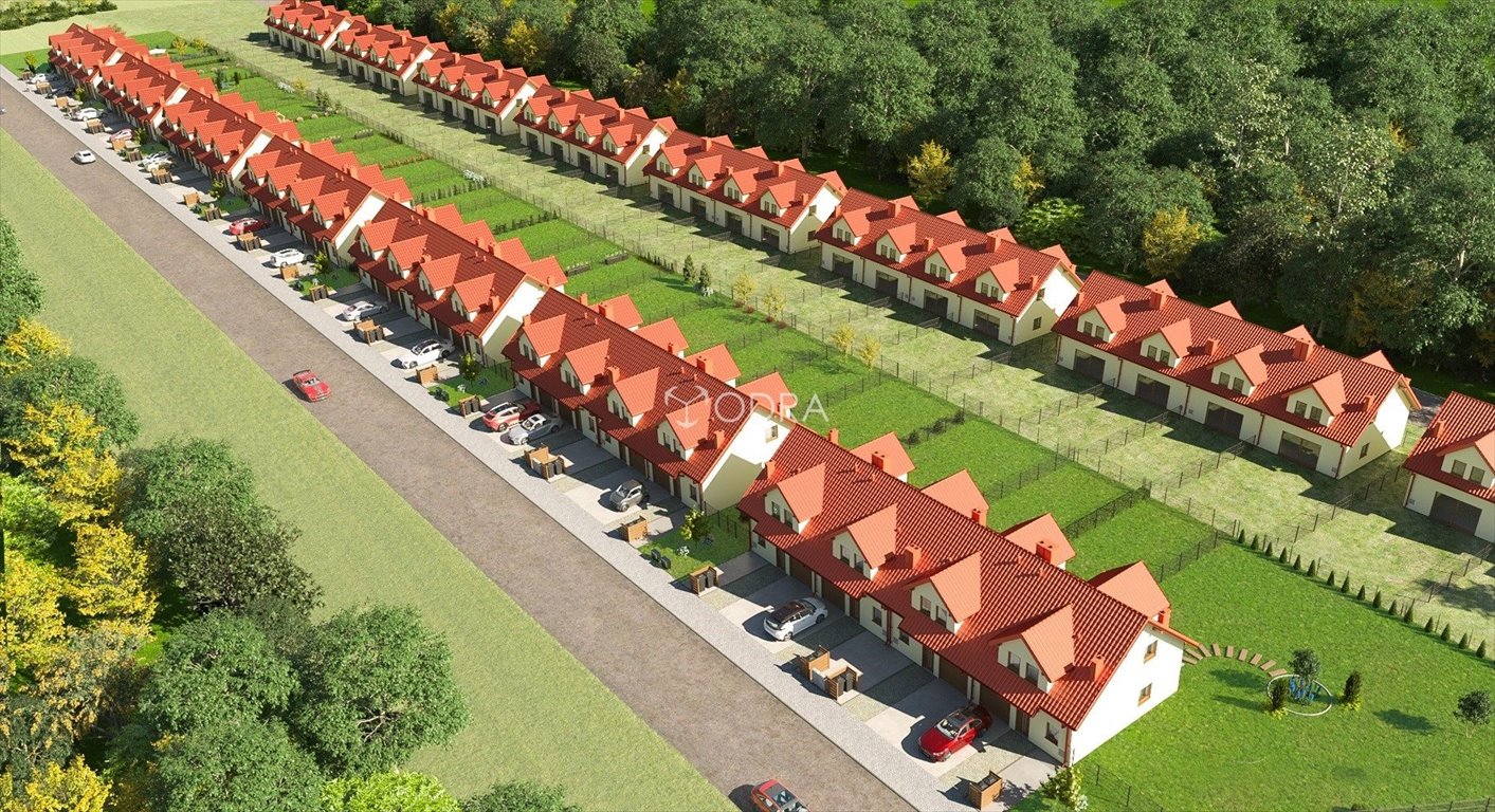 Nowoczesny dom bliźniaczy 105 m2 z ogrodem i garażem Jelcz-Laskowice  105m2 Foto 1