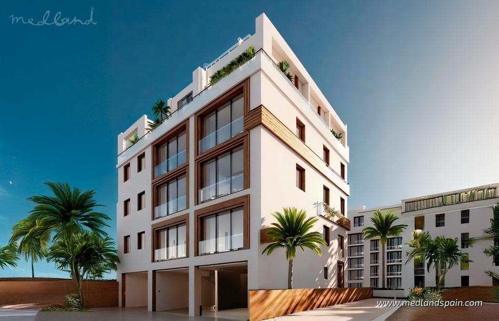 Luksusowy penthouse z widokiem na morze, 3 sypialnie Hiszpania, Lo Pagan  171m2 Foto 1