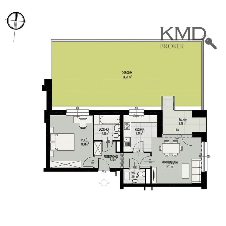Nowoczesne 3-pokojowe z tarasem i ogródkiem – ostatnie mieszkania! Lublin, Dziesiąta, Wyścigowa  51m2 Foto 1