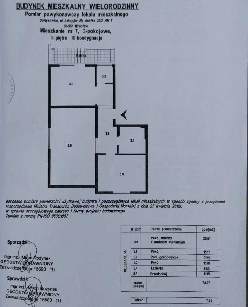 Mieszkanie trzypokojowe na sprzedaż Wrocław, Psie Pole  74m2 Foto 10