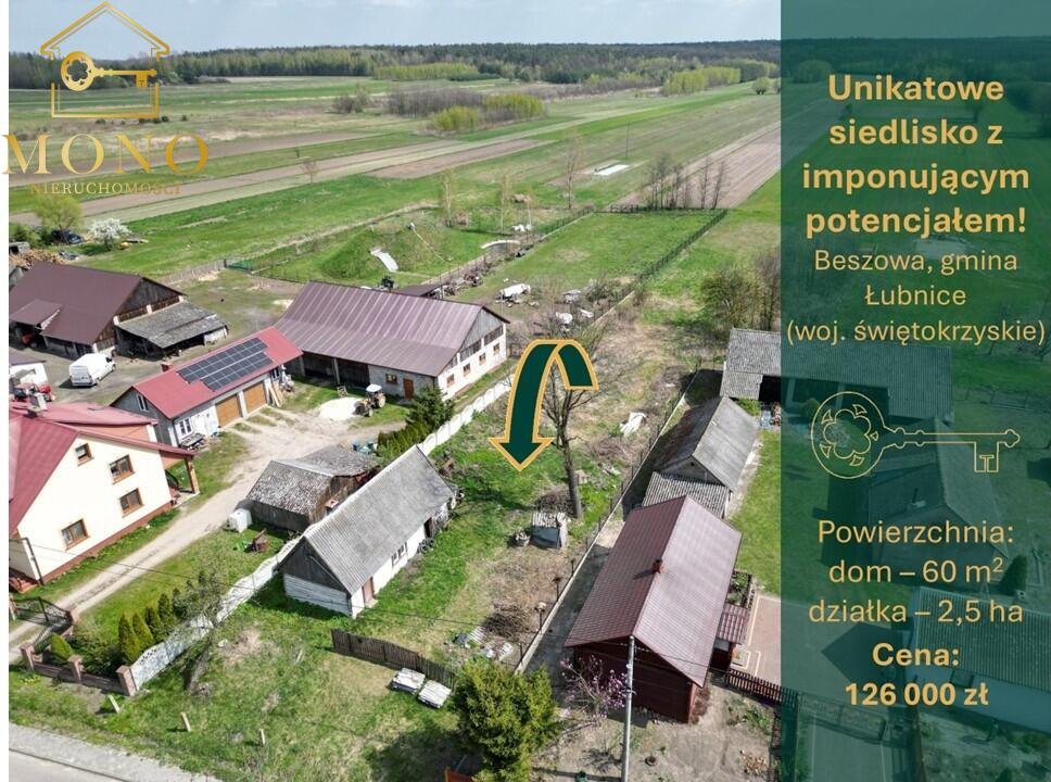Urokliwy dom 60 m2 z dużą działką w Beszowej Beszowa  60m2 Foto 1