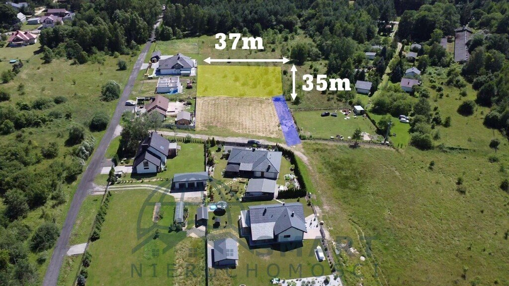 Działka 1305 m² pod dom lub letnisko w Rydzynkach Rydzynki, Komarowa  1 305m2 Foto 1